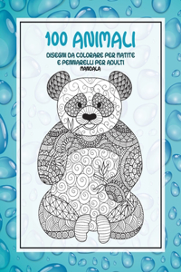 Disegni da colorare per matite e pennarelli per adulti - Mandala - 100 Animali