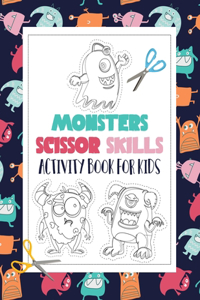 Monsters Scissor Skills Activity Book for Kids