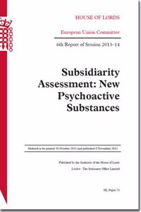 Subsidiarity Assessment: New Psychoactive Substances