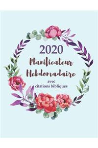 2020 Weekly Planner with Bible Quotes - Une semaine par page