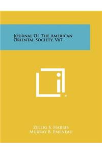 Journal of the American Oriental Society, V67