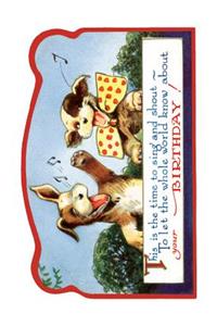 Singing Dogs - Birthday Greeting Card