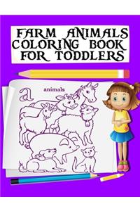 Farm Animals Coloring Book For Toddlers