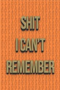 Shit I Can't Remember