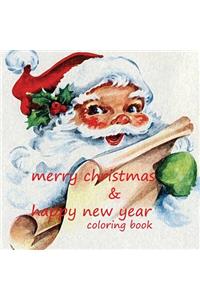 merry christmas & happy new year coloring book