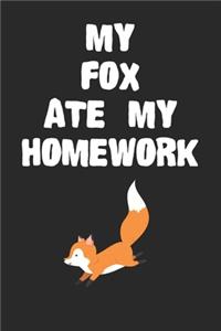 My Fox Ate My Homework Notebook