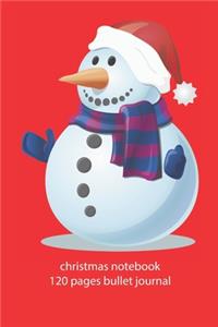 christmas notebook 120 pages bullet journal