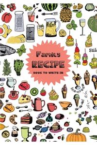 Family Recipe Book to Write in