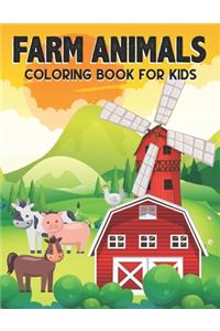 Farm Animals Coloring Book For Kids