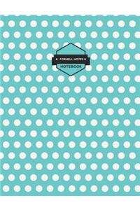 Cornell Notes Notebooks: Blue Polka Dot Notes Paper