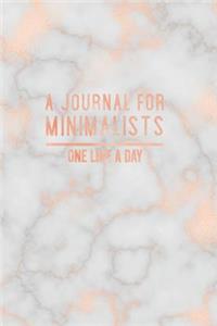 A Journal for Minimalists. One Line a Day