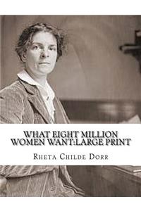 What Eight Million Women Want: large print