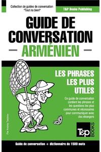Guide de conversation Français-Arménien et dictionnaire concis de 1500 mots