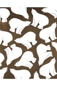 Chalkboard Bullet Dot Grid Journal - Polar Bears (Brown)
