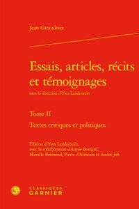 Essais, Articles, Recits Et Temoignages