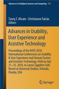 Advances in Usability, User Experience and Assistive Technology