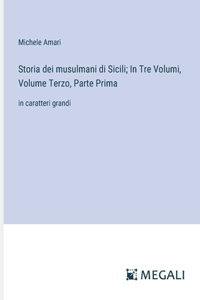 Storia dei musulmani di Sicili; In Tre Volumi, Volume Terzo, Parte Prima