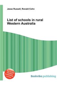 List of Schools in Rural Western Australia