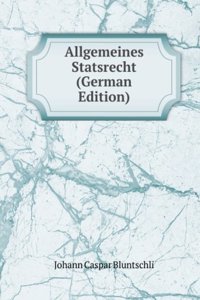 Allgemeines Statsrecht (German Edition)