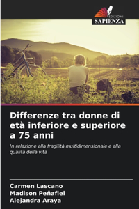 Differenze tra donne di età inferiore e superiore a 75 anni