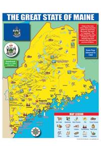 Maine State Map for Students - Pack of 30
