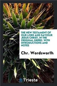 The New Testament of Our Lord and Saviour Jesus Christ, in the Original Greek