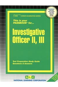 Investigative Officer II, III