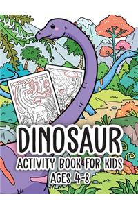 Dinosaur Activity Book for Kids Ages 4-8