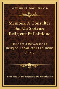 Memoire A Consulter Sur Un Systeme Religieux Et Politique
