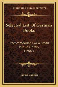 Selected List Of German Books