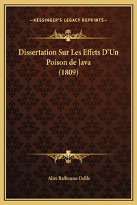 Dissertation Sur Les Effets D'Un Poison de Java (1809)