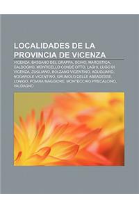 Localidades de La Provincia de Vicenza