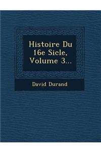 Histoire Du 16e Si Cle, Volume 3...