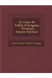 Le Rime de Tullia D'Aragona