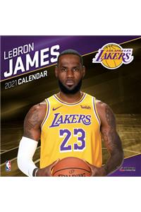 Los Angeles Lakers Lebron James 2021 12x12 Player Wall Calendar