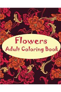 Flowers Adult Coloring Book
