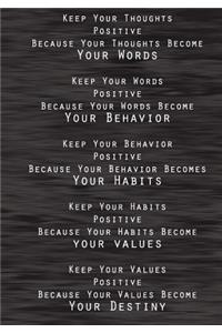 Keep Your Thoughts Positive