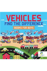 Vehicles Find the Difference Books for Boys