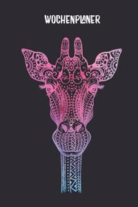 Wochenplaner mit Giraffe als Mandala