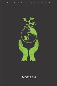 Umweltschutz Grüne Erde Notizbuch