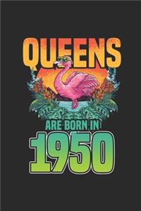 Queens Are Born In 1950: Blank Lined Notebook / Journal (6 X 9) - Birthday Gift and Anniversary Gift for Women