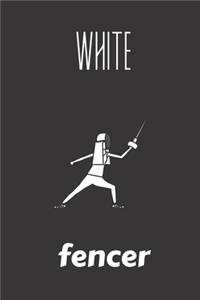 white fencer