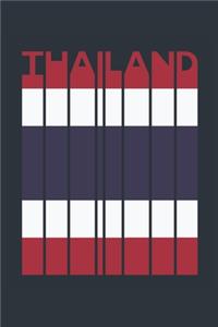 Vintage Thailand Notebook - Thai Flag Writing Journal - Thailand Gift for Thai Mom and Dad - Retro Thai Diary