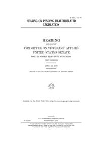 Hearing on pending health-related legislation