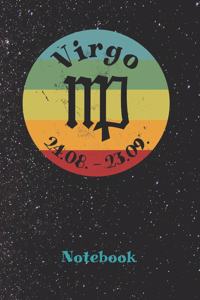 Vintage Zodiac Virgo Notebook