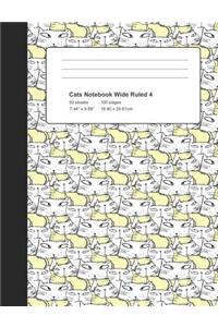 Cats Notebook Wide Ruled 4