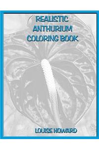 Realistic Anthurium Coloring Book