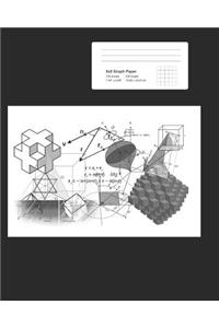 Graph Composition Notebook - Quad Ruled 5 Squares Per Inch