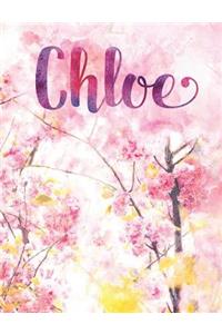 Chloe: Personalized Journal - A Pink Cherry Blossom Diary