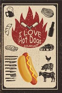 I Love Hot Dogs Journal